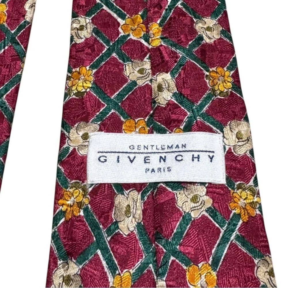 Givenchy Monsieur 100% Silk‎ Patterned Geometric Blue Men's Tie 55x3.5